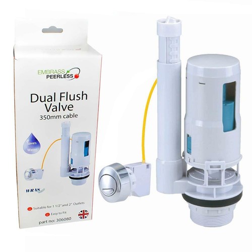 Push button valve dual flush - push,