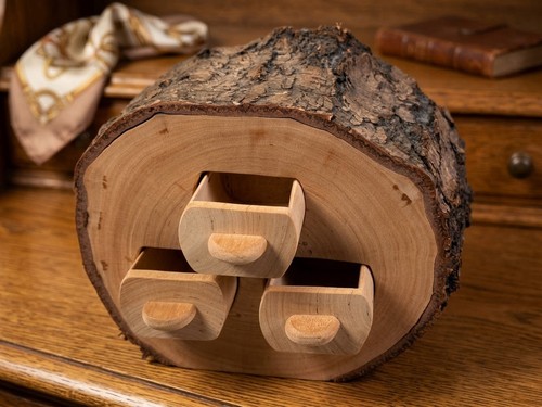 Handmade rustic log slice - log,