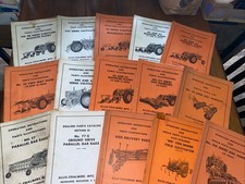 15 Original Allis Chalmers Tractor Implements Operating Instruct & Parts Manuals