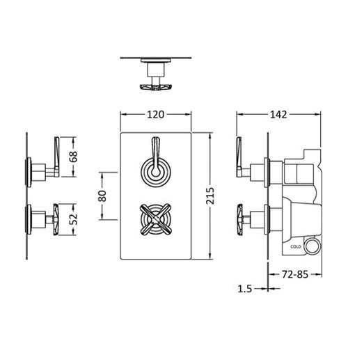 Nuie square shaped shower - nuie, l-shaped