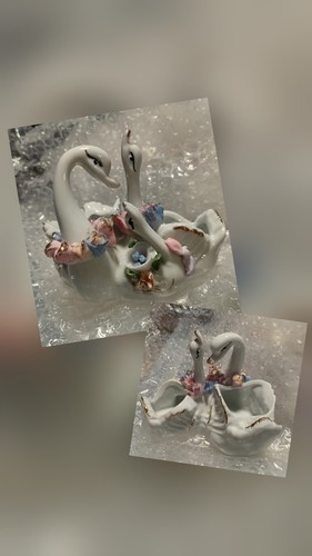 Vintage porcalain swan - porcalain,
