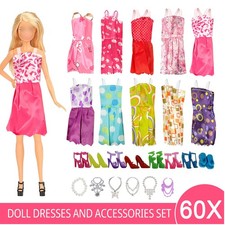 60Pcs/set Barbie Doll Clothes