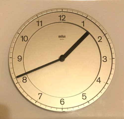 Vintage braun wall - clock, abk30