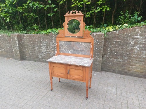 Antique satinwood washstand - satinwood,