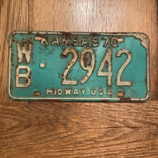 1970 kansas license plate