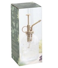 Large Leaf Print Glass Plant