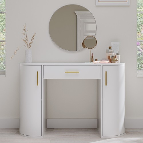 White and gold large dressing - and,