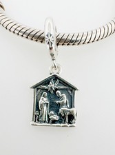 Nativity Dangle Charm Christmas Jesus Religious Genuine 925 Sterling Silver 💖