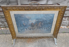 Vintage Large Brass & Wood