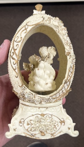 Vintage musical porcelain egg - vintage,