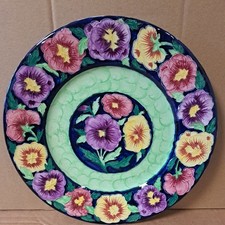 Antique Maling Pottery Plate -