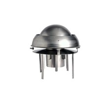 Eurocowl antidown draught pot hanging cowl stainless steel 5" 125mm