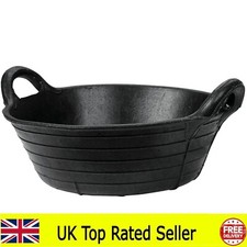 BLACK 11L SKIP BUCKET, FEEDING TROUGH, IDEAL FOR HORSES, SHEEP, PIGS, GOAT