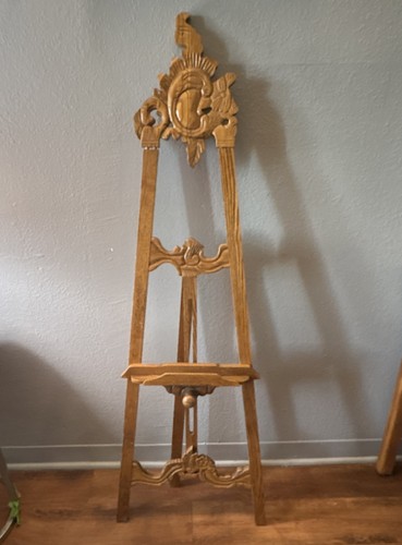 Wooden display easel ornate - wooden,