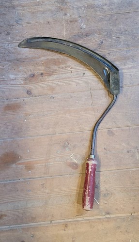 Vintage grass sickle - hook,