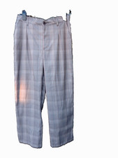 Retro style brown check wide