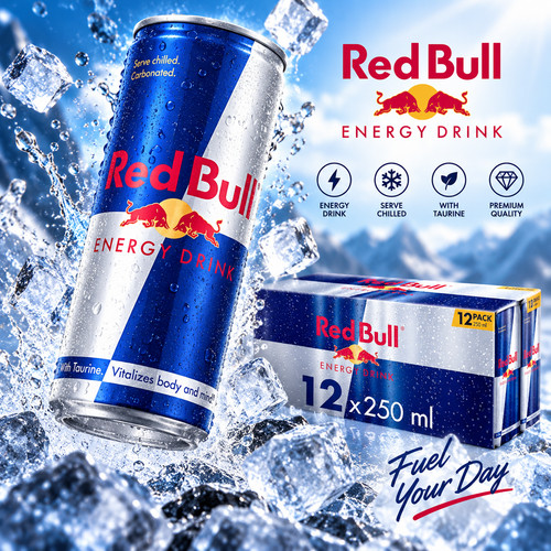 Red bull energy drink - bull,