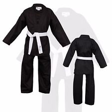 Children's Karate Suit Black White Belt Free Kids/Child Karate suit