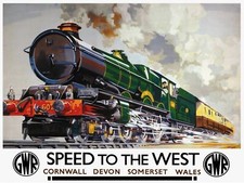 Speed To The West GWR, Retro metal wall sign/plaque / Train / Railway/ Gift