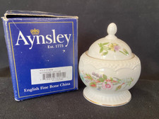 Vintage Aynsley Wild Tudor Small Trinket Pot / Lidded Jar. Fine Bone China.