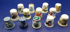 13 x Assorted China Thimbles Wedgwood Cornish Ceramics Spode Royal Sutherland