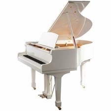 Steinhoven SG148 Grand Piano, Polished White (148cm, 4'9")