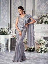 Grey Colour Ready Pleated