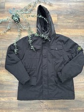 Black Stone Island Hoodie Coat