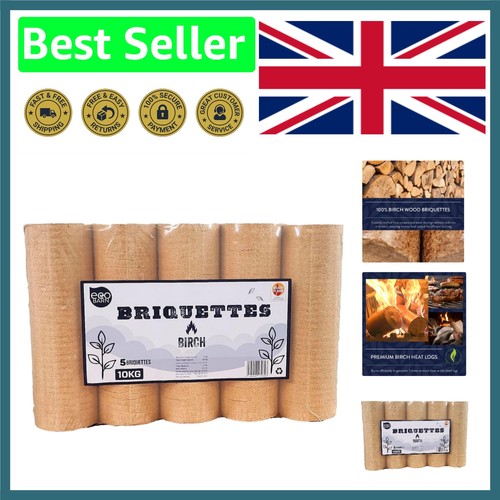 Birch heat logs 10kg - heat, 100%