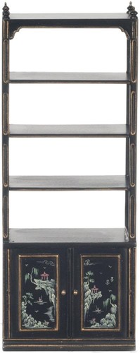 Dolls house black - chinese, open