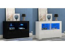 Modern Cabinet Sideboard TV Unit Matt Body and High Gloss Fronts + LED Lights