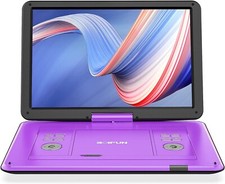 17.5'' Portable DVD Player with 15.6" Large Swivel Screen, Region Free UK