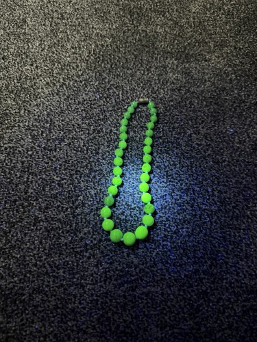 Uranium glass necklace - uranium,