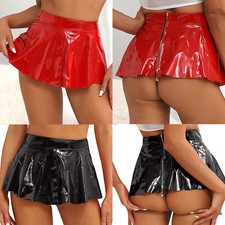 UK Womens Leather Mini Skirt