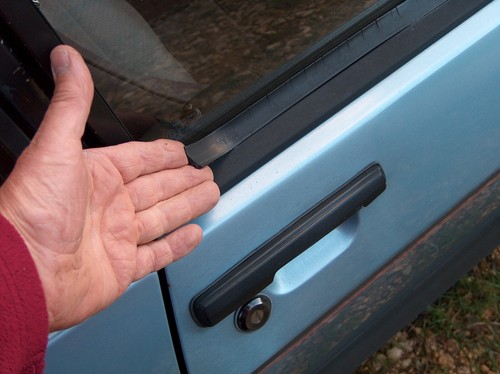 Ford capri door - weather, strip