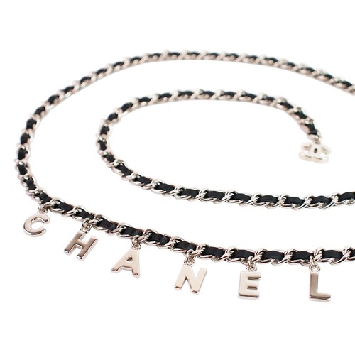 Chanel black leather and - and, chain