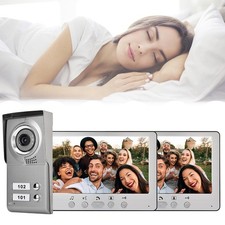 7inch Apartment 2 Units Wired Video Door Phone Visual Entry Intercom System110