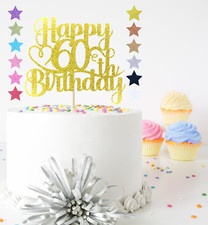 Glitter Happy Birthday Cake