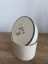 Links Of London Sterling Silver Oval Pendant Necklace 17inch Chain