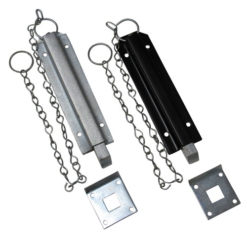 Spring loaded chain bolt latch - chain,
