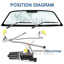 For Nissan Micra K12 Front Windscreen Wiper Motor Linkage Mechanism 2002-2010