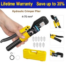 Hydraulic Crimper Wire Battery Cable Lug Terminal Crimping Tool 9 Dies 4-70 mm²