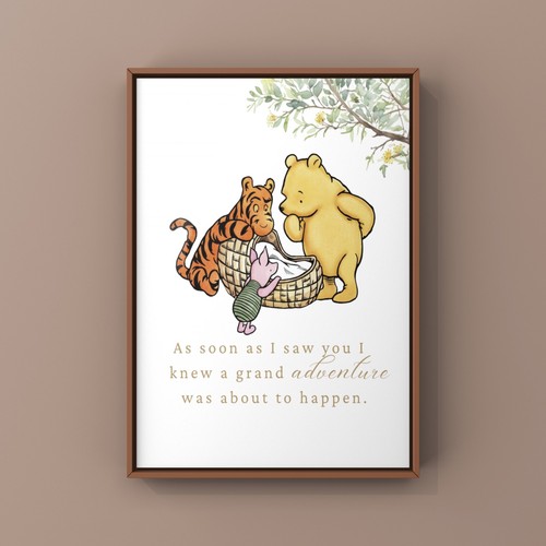 Winnie the pooh art - pooh, print