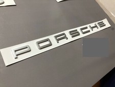Scritta PORSCHE X Tutti I Modelli Colori Nero Lucido E Opaco. Grigio E Cromato