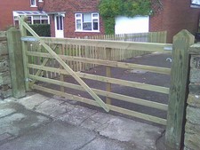 5 Bar Timber Field Entrance Gates From 900mm to 3.6m Wide - Drive Way Car Park