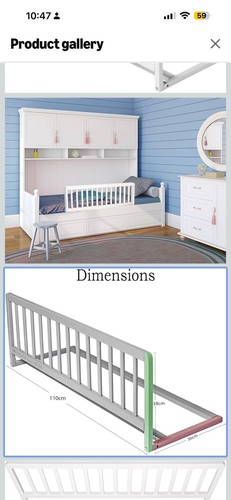 Safetots wooden bed guard - wooden,