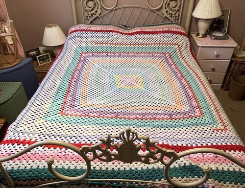Hand made crochet blanket - hand,