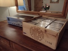 CD Storage ~ Wine Box, Crate. Wooden. French, Genuine.