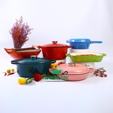 11pcs Set Enamelled Cast Iron
