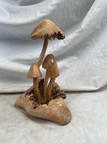 Handmade wooden mushrooms - wooden,